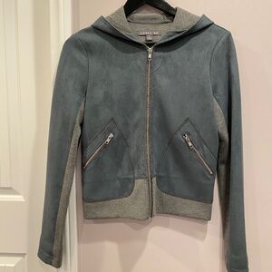 Level 99 - HARPER VEGAN SUEDE ZIP HOODIE